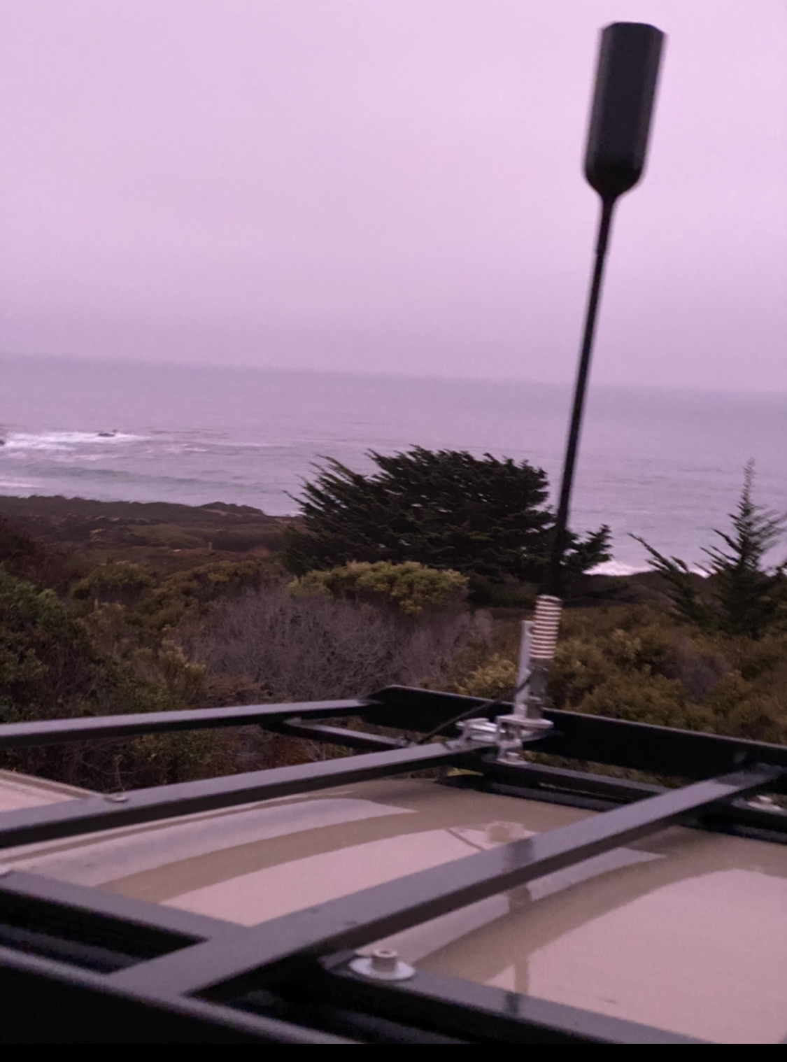 I am using a simple pivot mount and a spring to lay the antenna down when not actively in use. I plan to switch to a RAM mount in the near future.