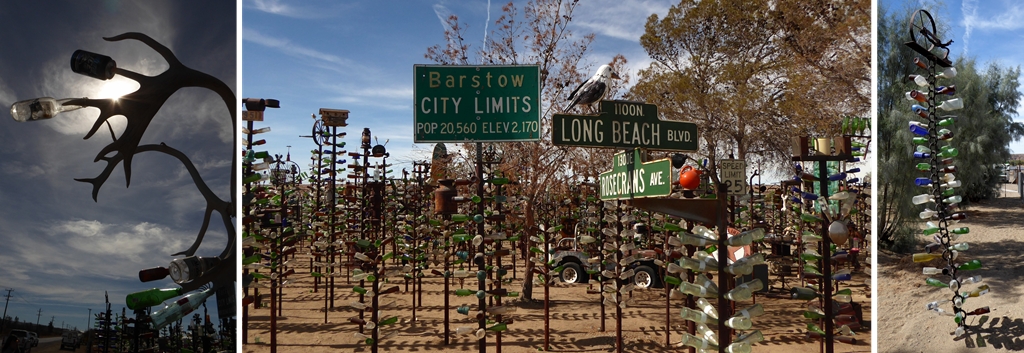 Elmer's Bottle Ranch is an eclectic assortment of sculptures in a highly unlikely stretch of RT 66.
