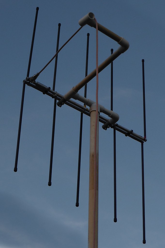 Unlike the Yagi this antenna is more compact and is actually offered with a case to house the parts when taken down for travel.