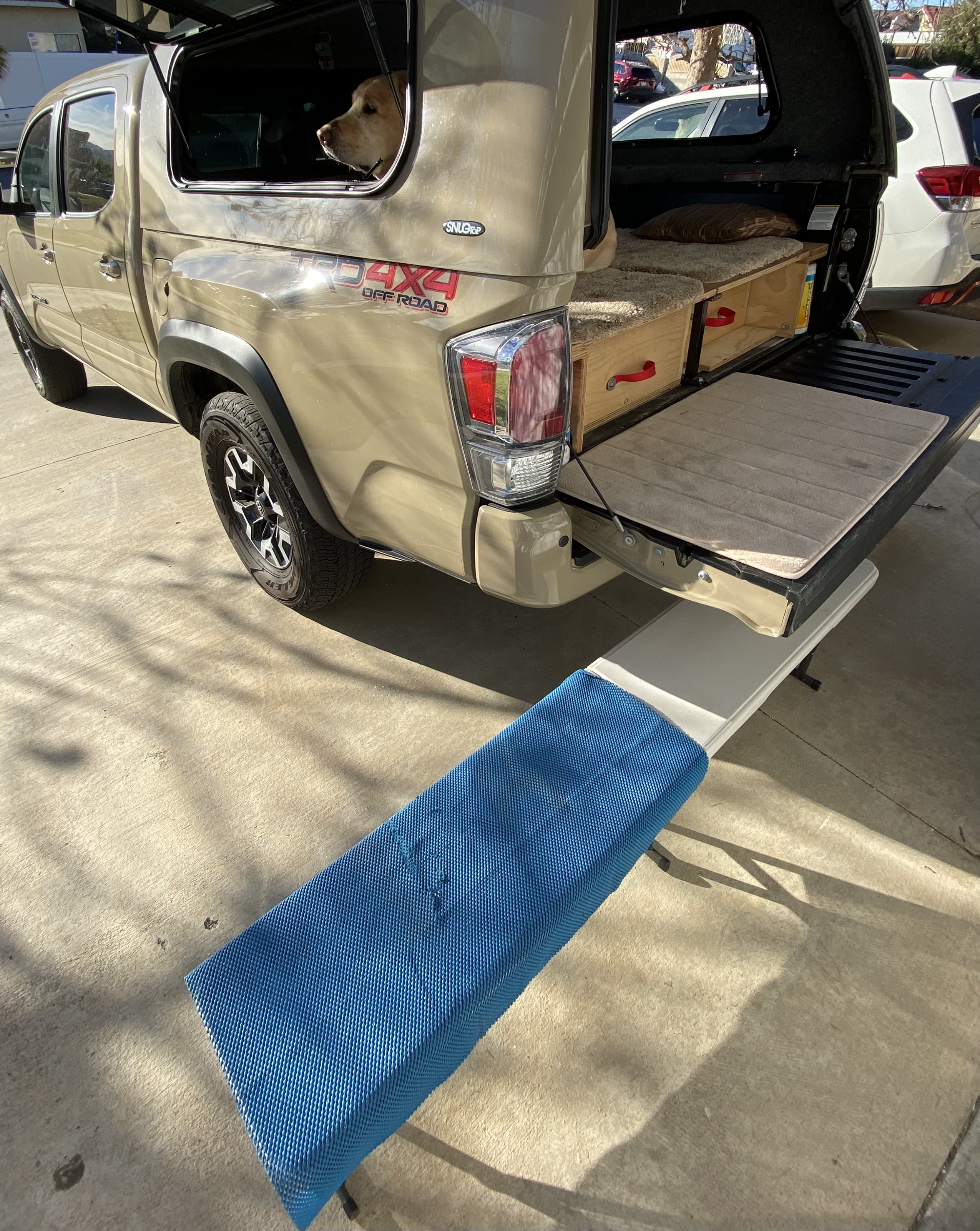 CJ my dog is getting older and having a step off the tailgate makes the exit from the truck much easier