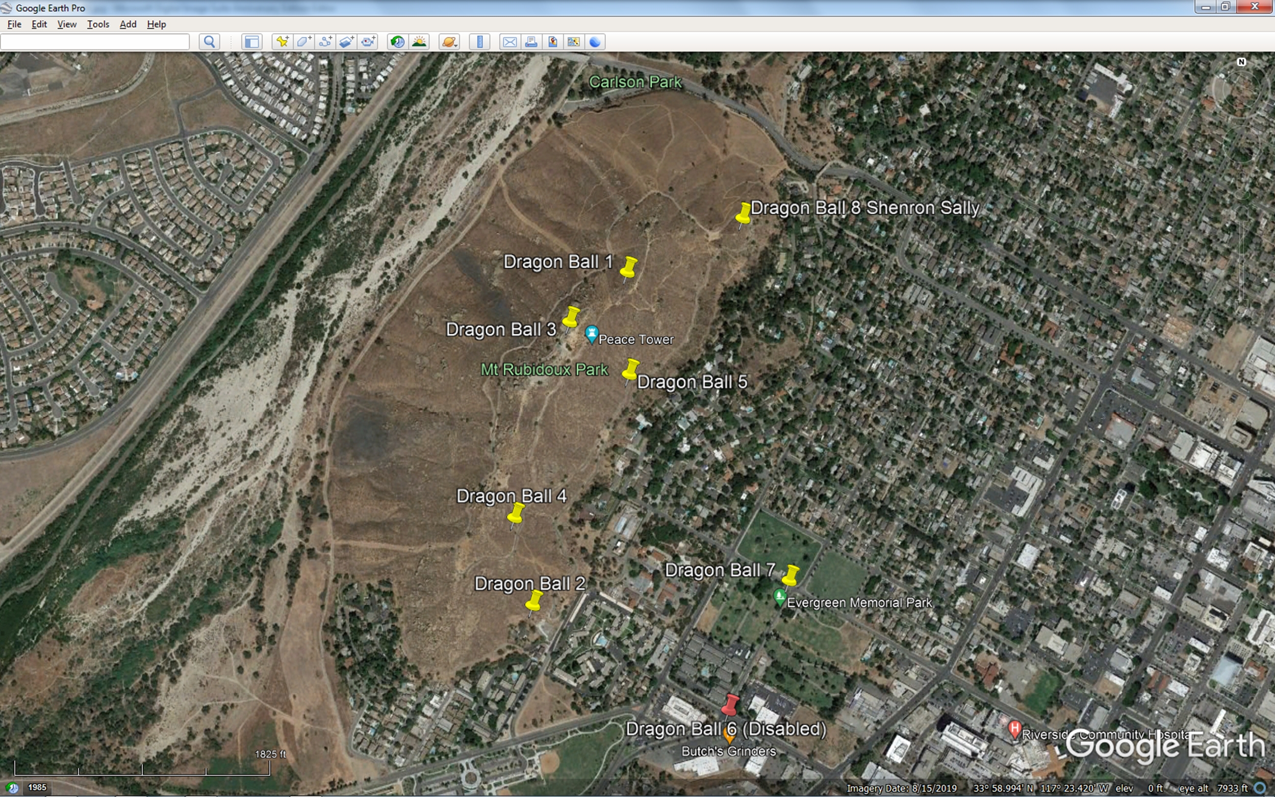 An example of plotting your caches.  A learning curve and &quot;rhythm&quot; to your searches will become part of your pre-Geocache spin-up.  A great exercise in learning terrain, distance and realistic planning.