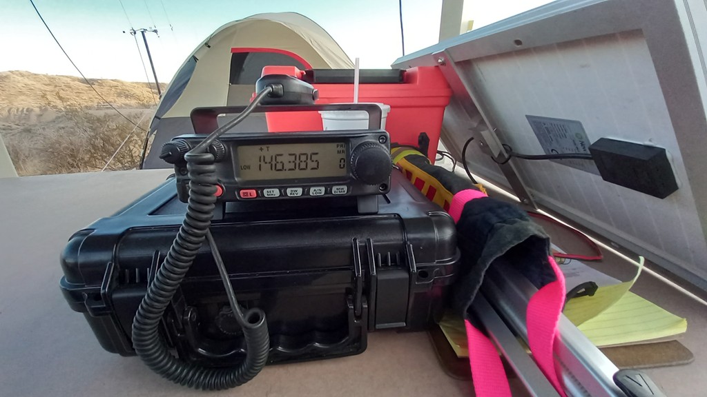 Sometimes you have to setup a temporary station before you go full blown so that you get a sense of whether or not your location facilitates the COMM Plan.  No sense setting up the final camp location and later finding you need a better location.  Sometimes a quick test with an HT will give you the information you need to settle in with confidence.