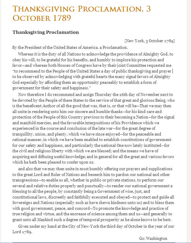 George Washington 1789 Thanksgiving Proclamation.jpg