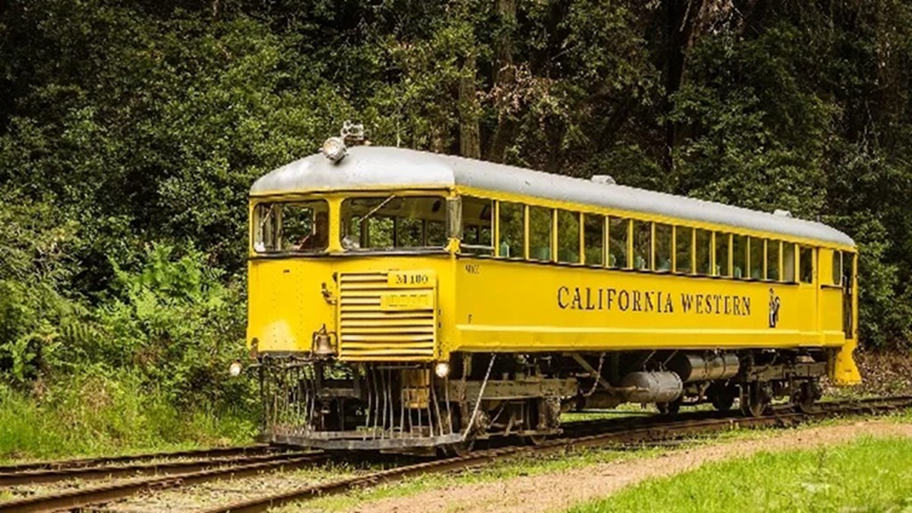 The nickname “Skunk” originated in 1925, when motorcars were introduced (today sometimes referred to as railbuses or railcruisers). These single unit, self-propelled motorcars had gasoline-powered engines for power and pot-bellied stoves burning crude oil to keep the passengers warm.  https://www.skunktrain.com/about/