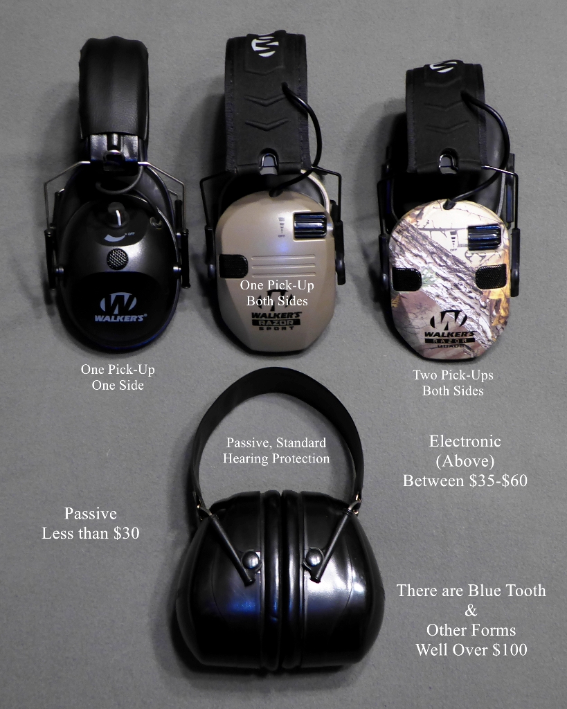 Examples of electronic hearing protection.