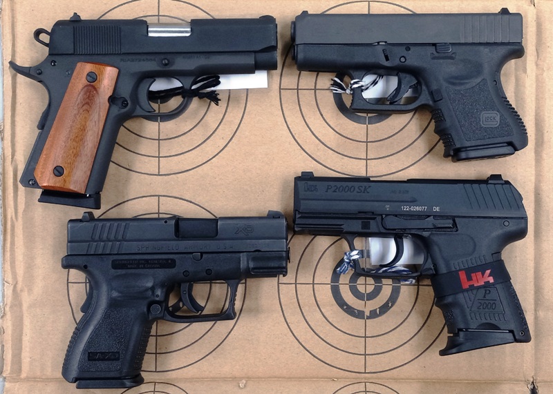 How could you not consider the little brother to the 1911, the Glock 26, the Springfield XD Compact or the H&amp;K P2000SK.  All noteworthy and proven platforms.