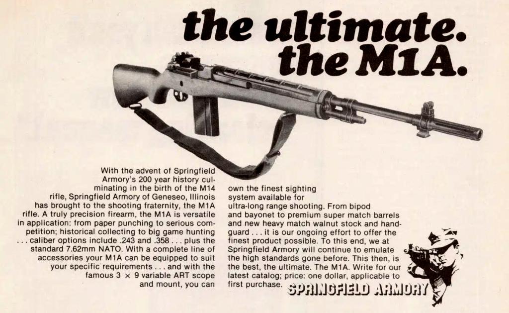 An old ad for the M1A civilian offering from Springfield Armory.