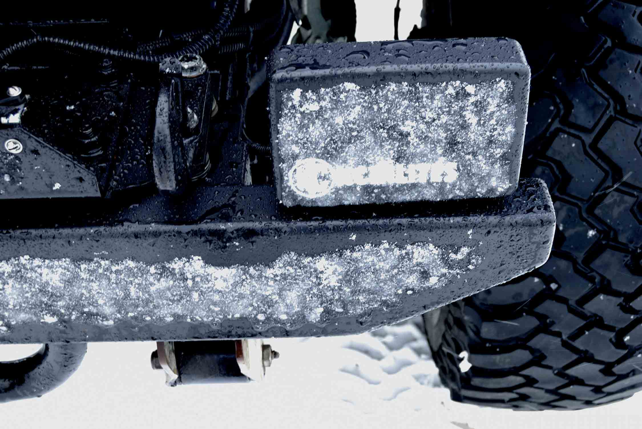 Ice on bumper.
