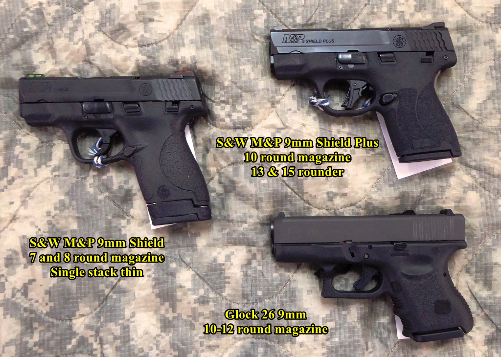 Known for the concealability, the S&amp;W Shield and the Glock 26 were a standard for CA CCW holders.