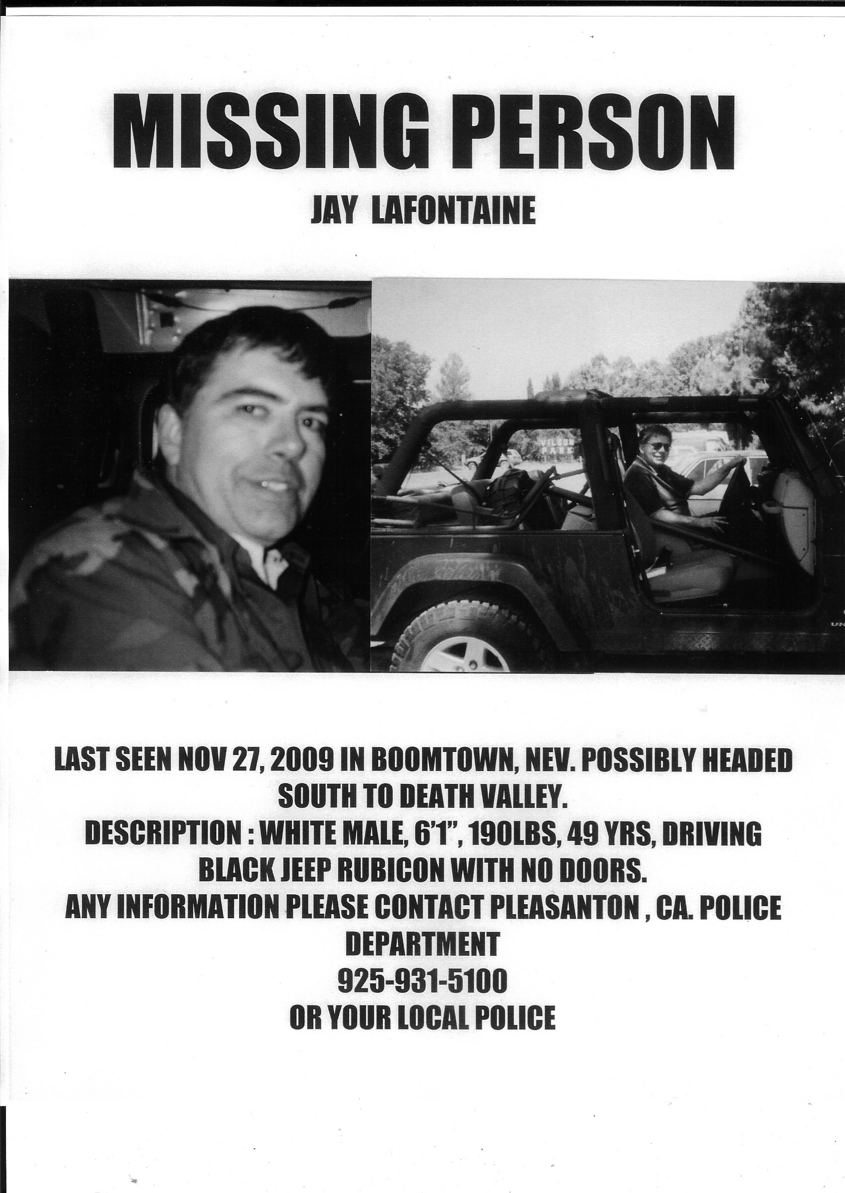 Missing Jeeper Flyer