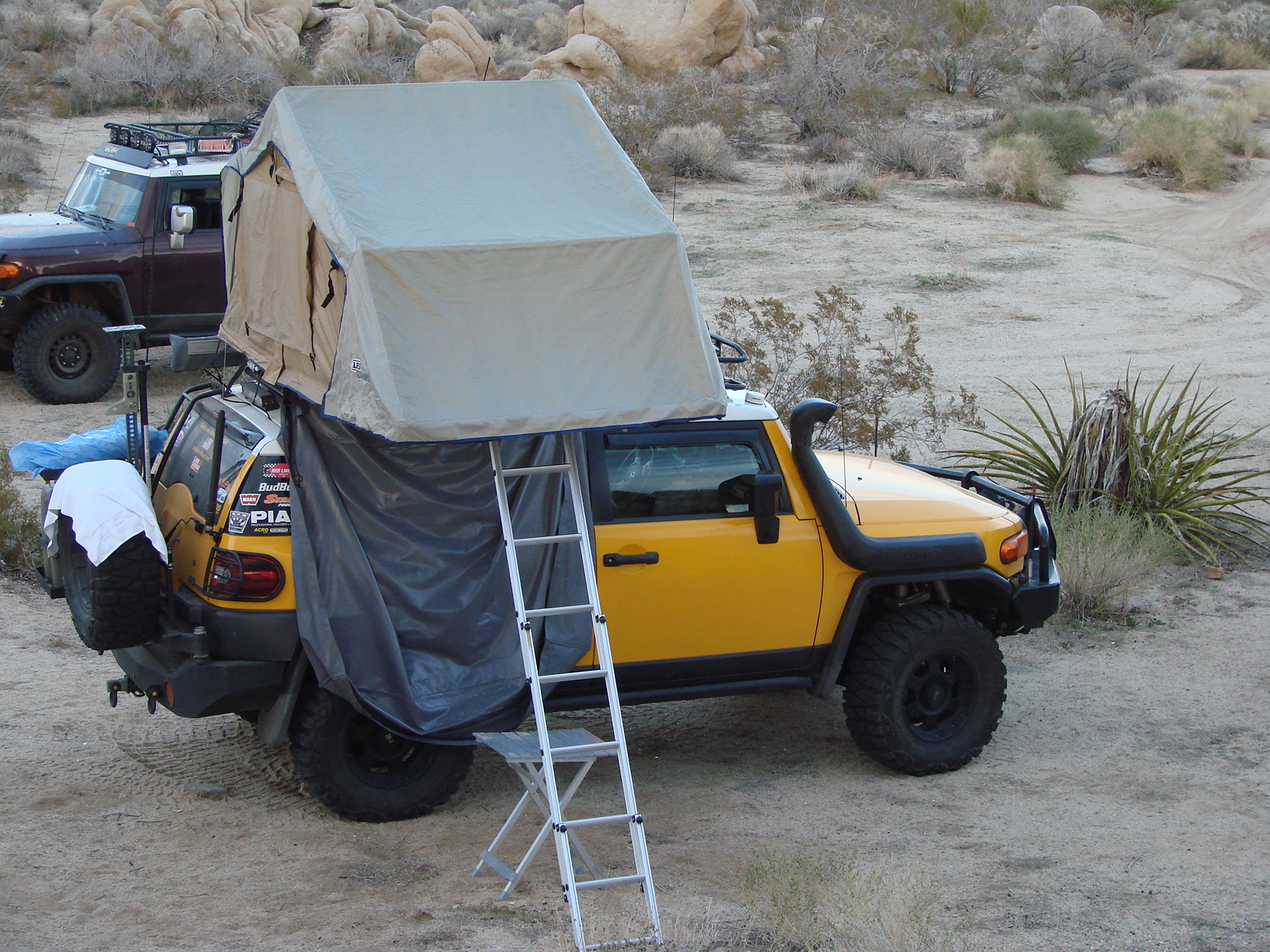&quot;Hotel One Crazy FJ&quot; at camp on Saturday night