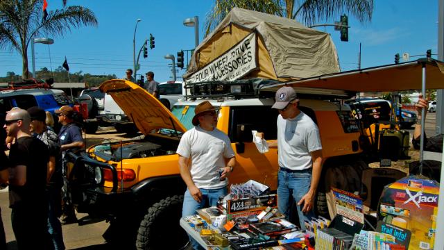 Yours truly settin' up shop...