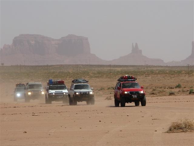 On the way to the Anasazi Ruins through Monument Valley