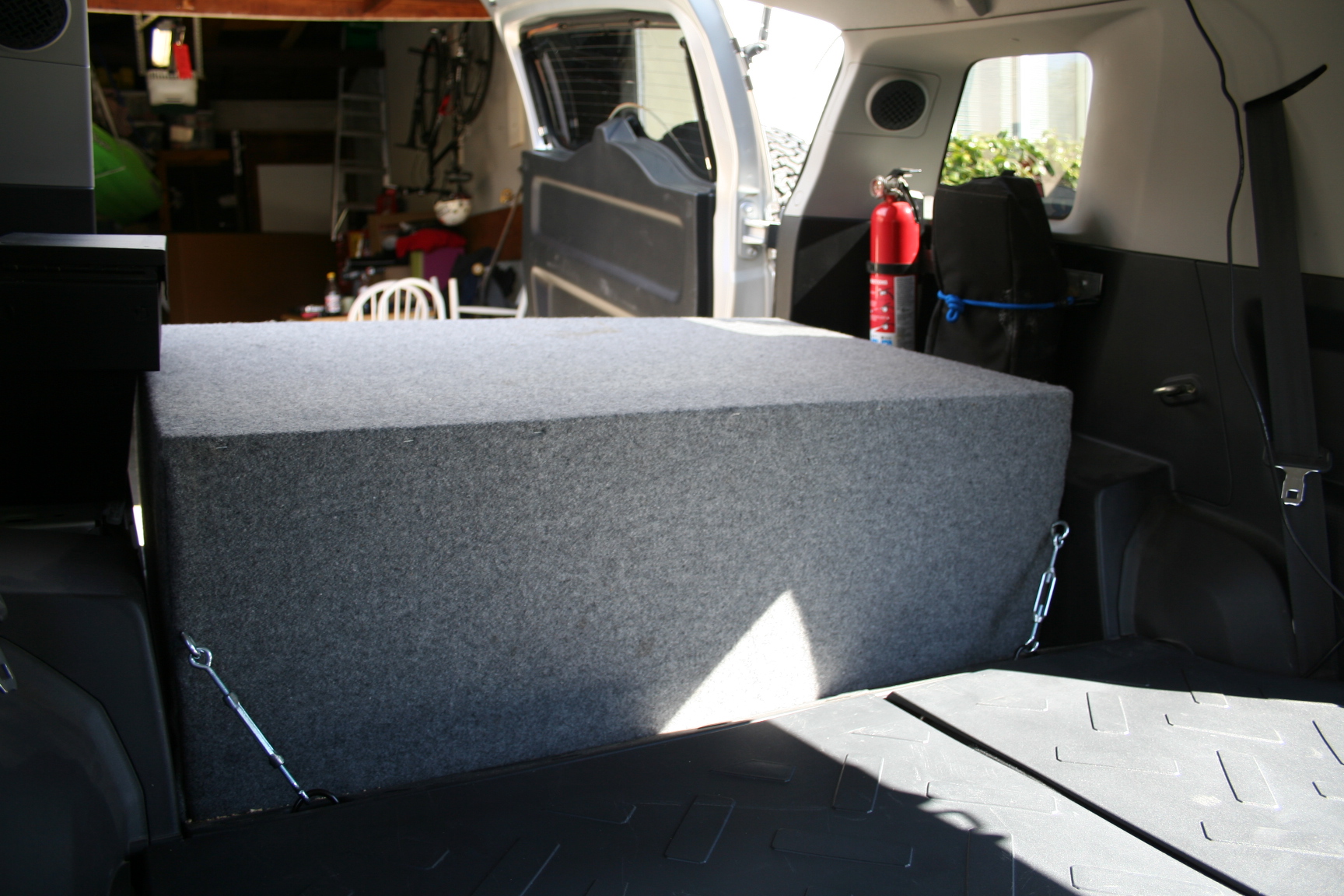 Forward tie downs, nice and stable now.