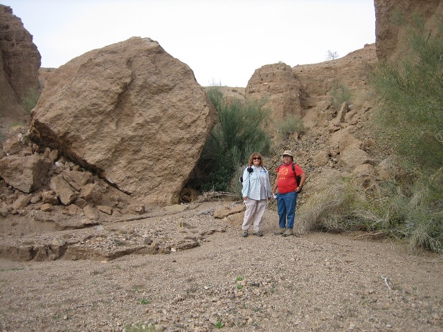 start of a hike in a slot
