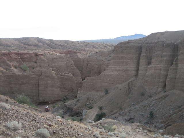 we had to park down belowand hike up. there was a track going up but way over our ability and we were alone.