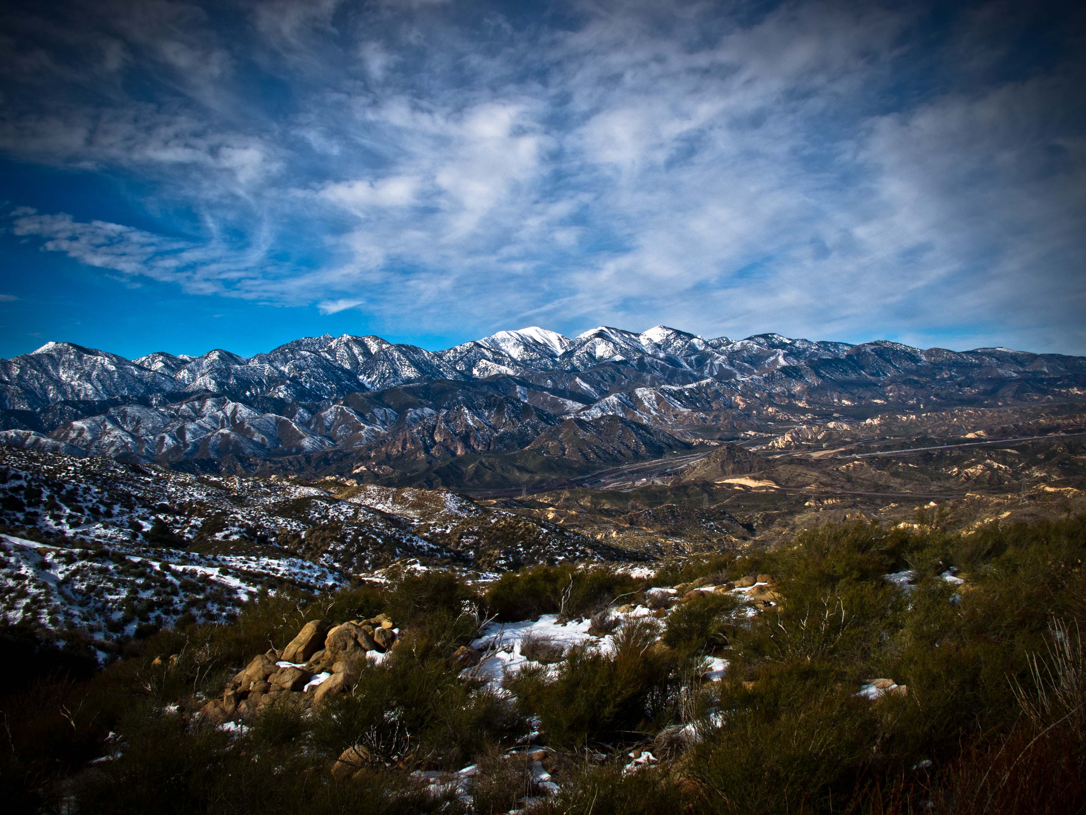 View of the San Gabriels from Cleghorn