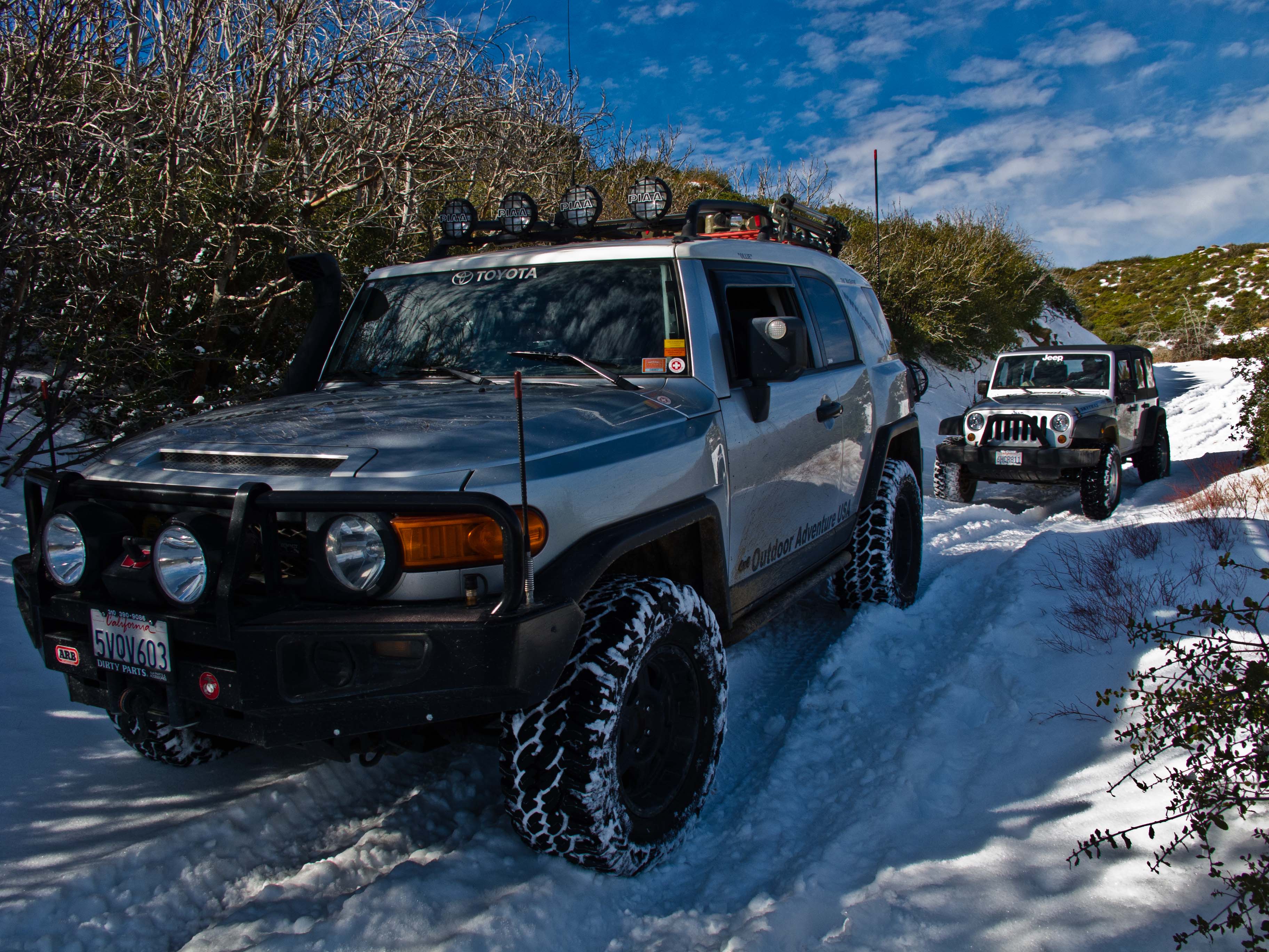The snow kept getting deeper the farther we went.