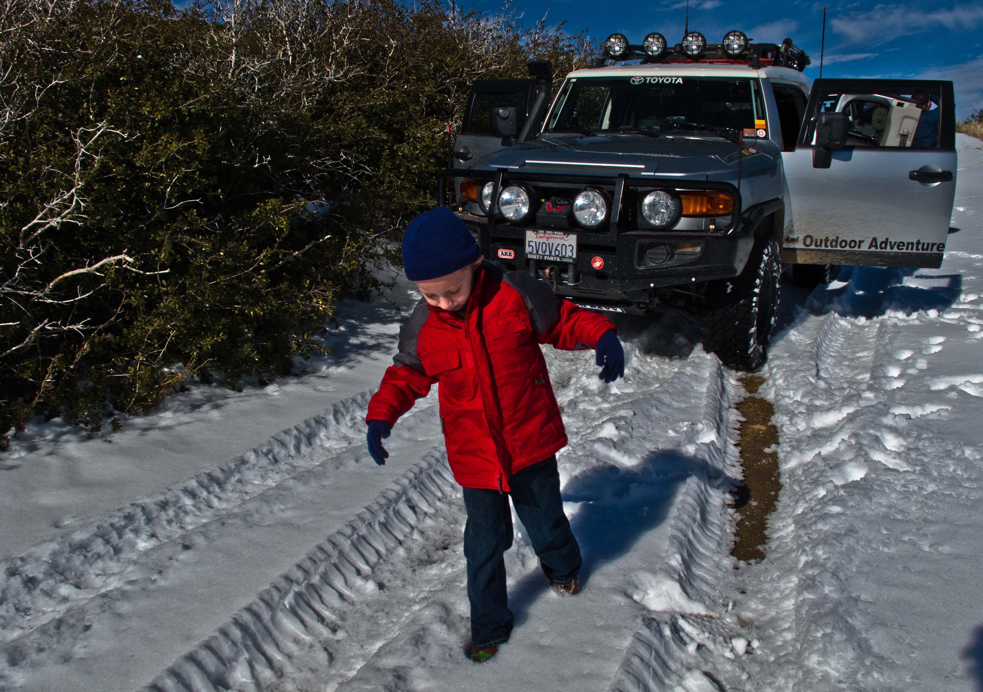My son getting his snow legs.