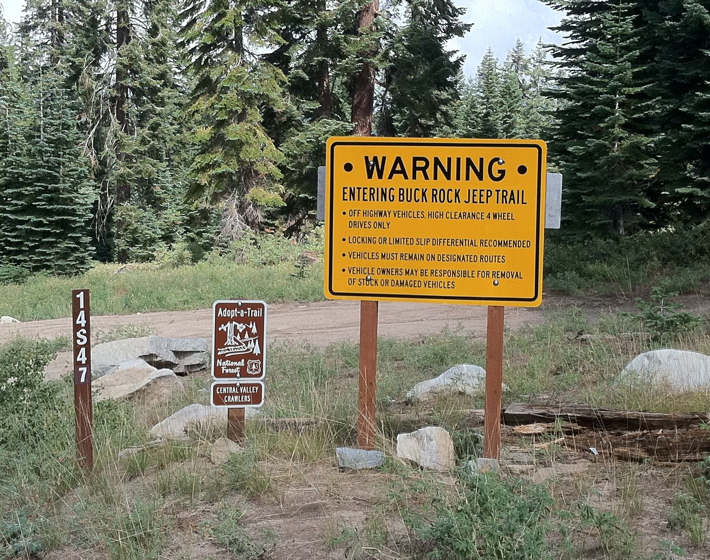 Trail head warning