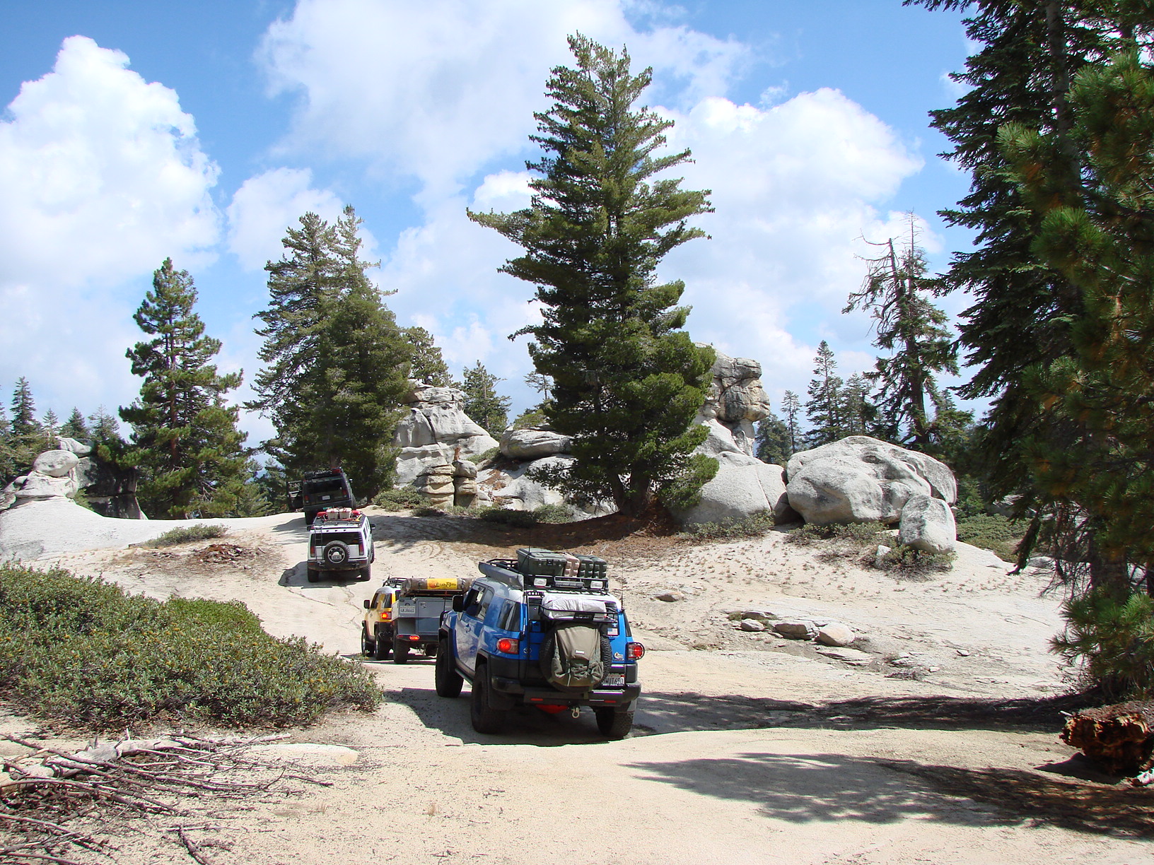 On the trail to camp
