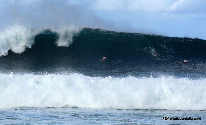 note the size of the wave