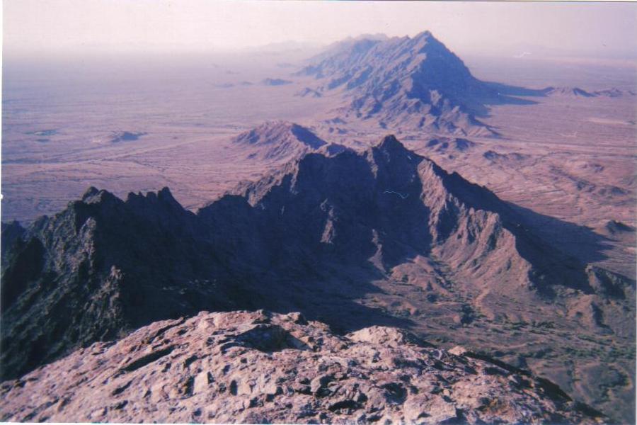 Summit panorama, Mohawk Mountains, SW AZ... a good hike or climb, easily accessible from I-8.