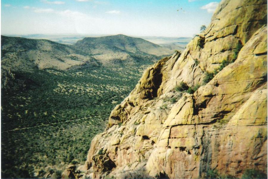 High on Mt. Livermore, TX... can you see my truck parked far below?