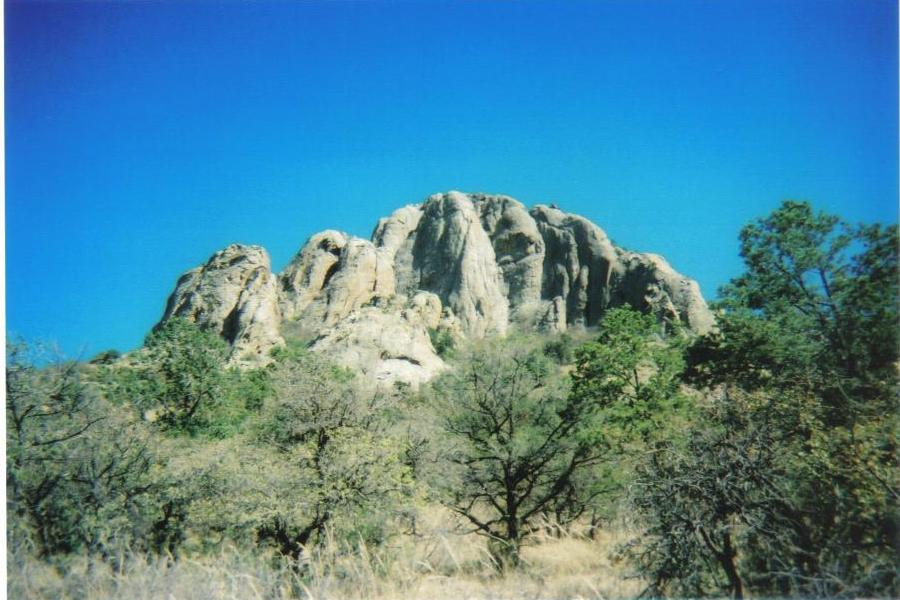 Hiking toward climber's paradise, Mt. Livermore, TX.