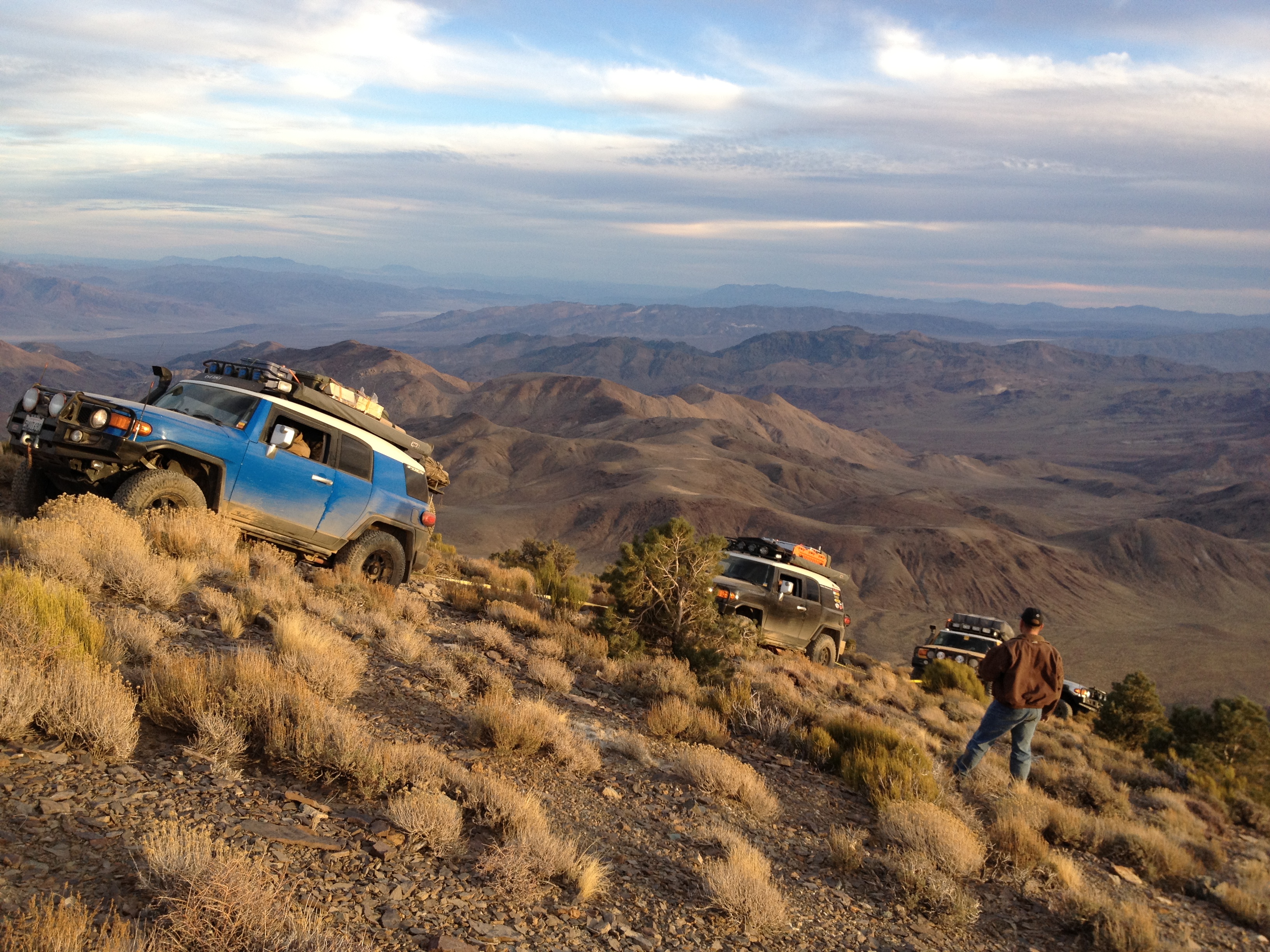 The rescue train in action high above Death Valley