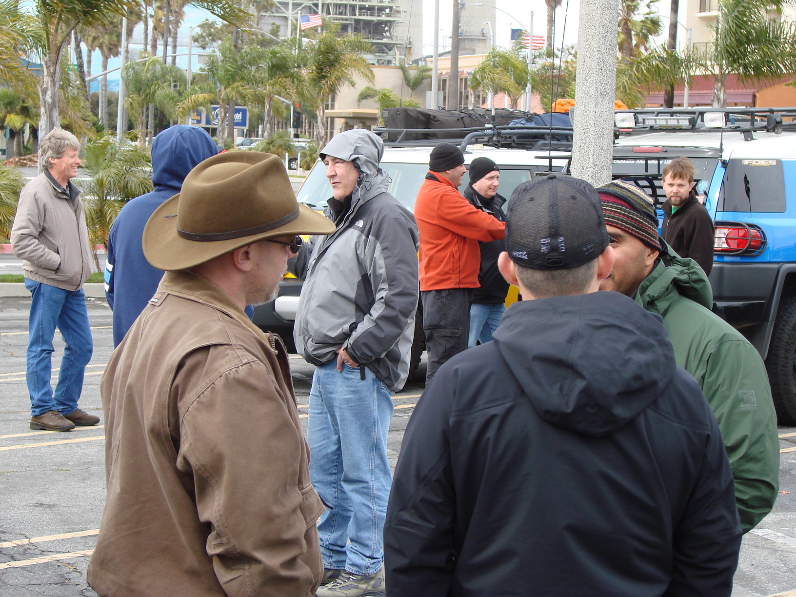 The crowds mingling