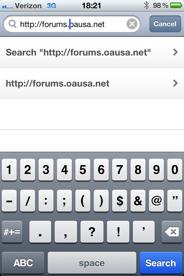 search entry with full url