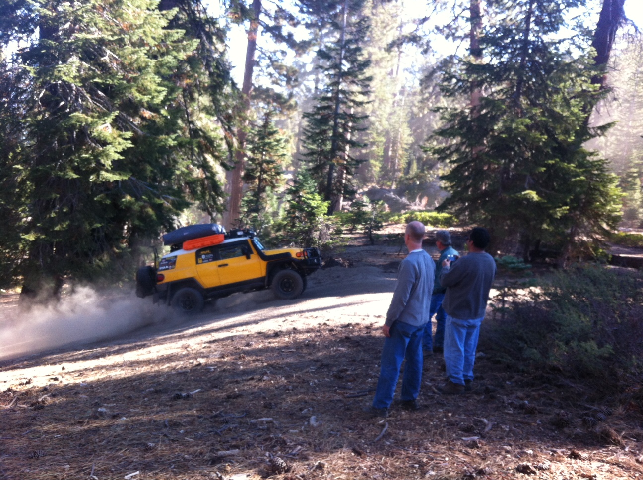 Dust on the trail from a dry season