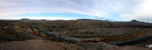 Panoramic of Afton Canyon, Mojave Trail exploration.
