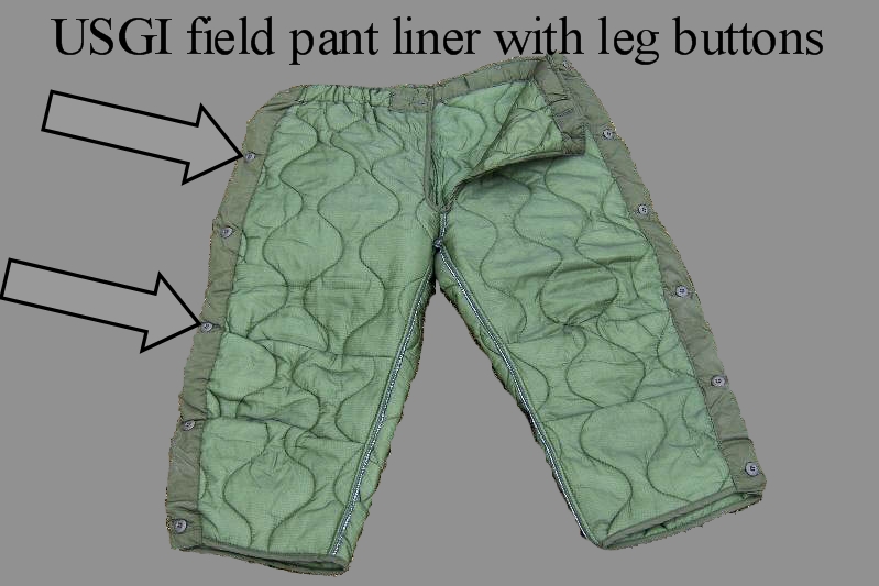 Both the field jacket and pant liner are great for layering (top and bottom)