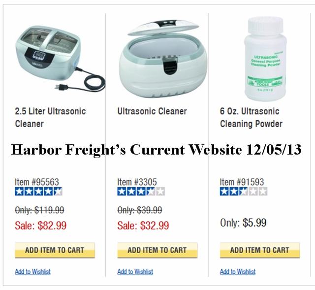 HF sonic cleaner examples/prices.  No experience with their product but the principle remains the same.