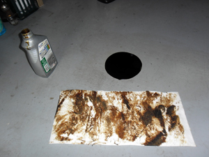 notice I had already used the sheet to wipe up a few drips