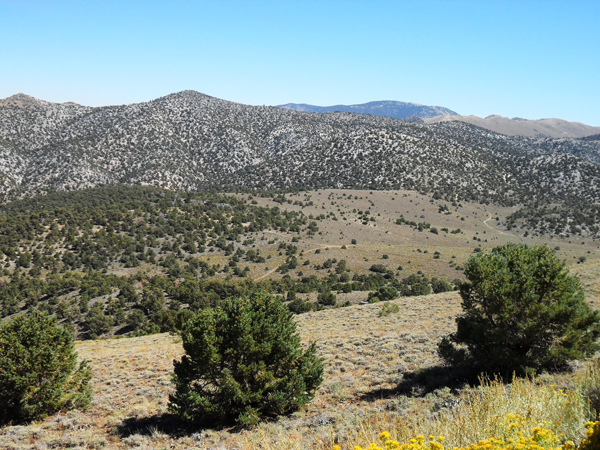 From the top of Mazourka looking at the route just traversed