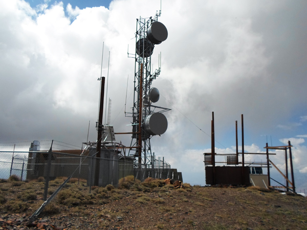 Antennas on Mazourka Peak - the Ham one is 146.760 (-) 100  linked to Bishop