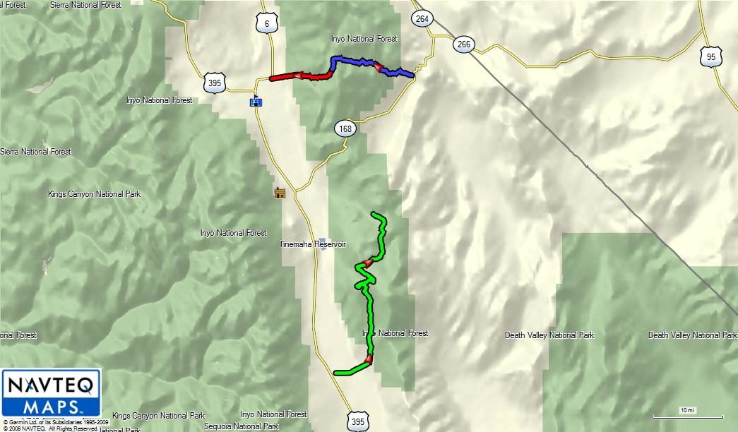 Overview of the location of the three Trails
