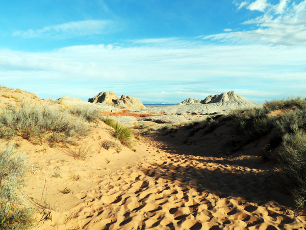 Walk to the sandstone from the parking lot - .2 miles