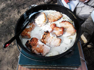 Pork Chops &amp; Potatoes in a cream sauce