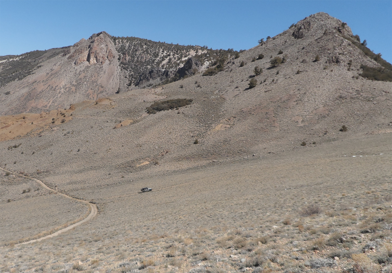 Final climb to the saddle at 9700 ft