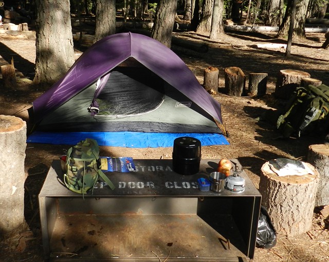 Bear canisters sometimes required.  Nesting gear essential to saving space.
