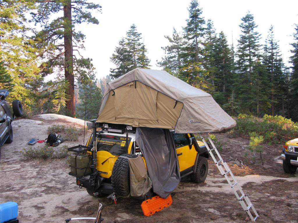 The FJ Hilton parked for the night