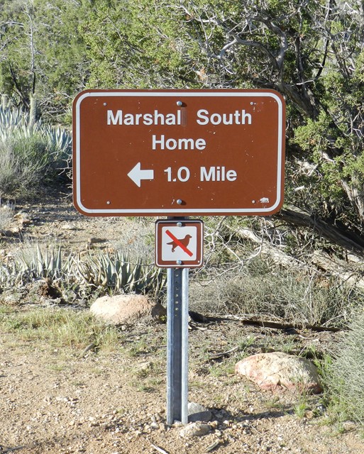 1.0 mile trail to the site.