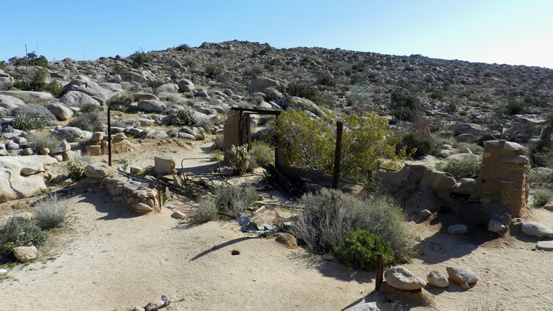 Partial adobe forms and other signs of the family homestead.