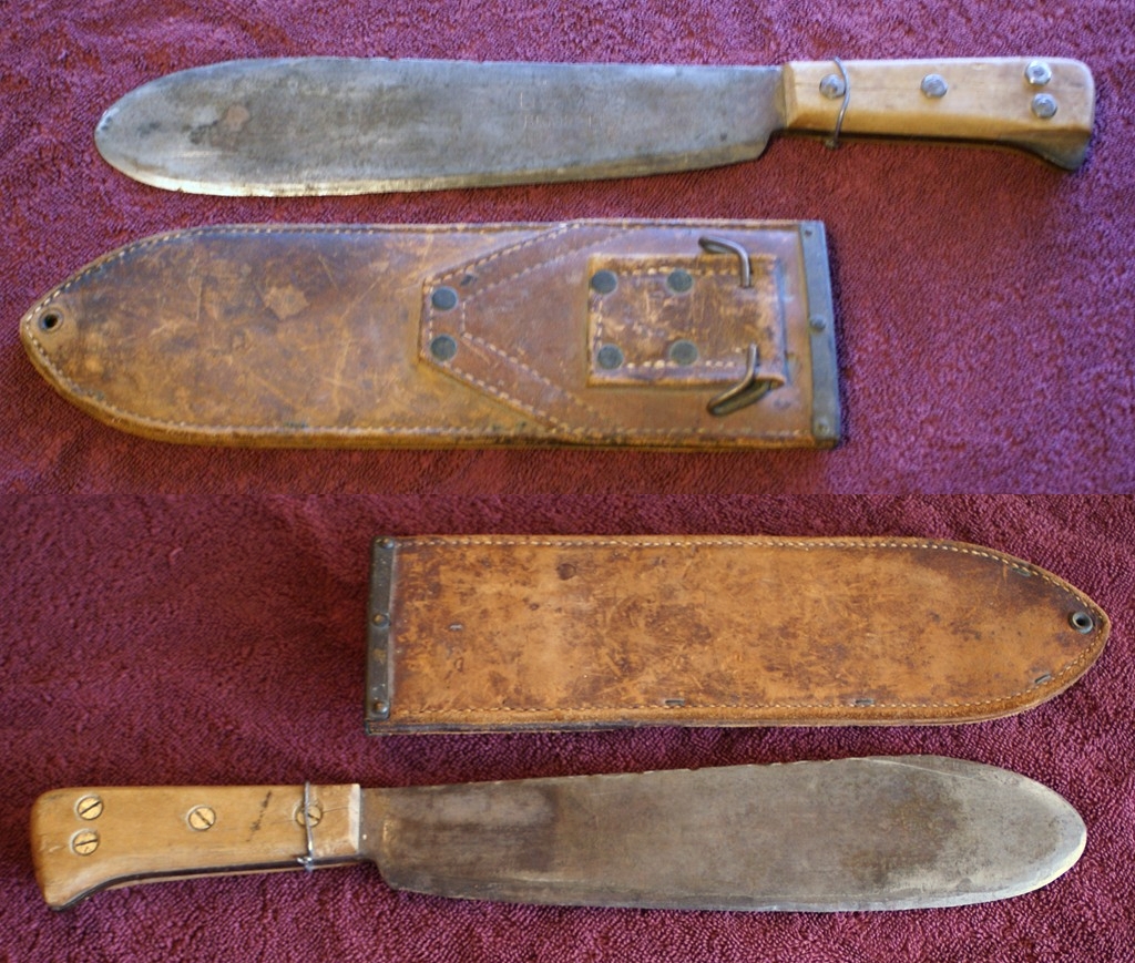 01. Left and right side view of the project bolo (besides the USGI machete...one of my favorite behemoth large format knives/tools).