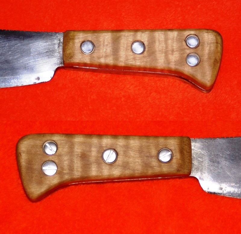 07.  Still looking for some better Chicago screws but the aluminum will do for now.  Figured wood looking good with a little furniture &quot;scratch remover&quot; for color.