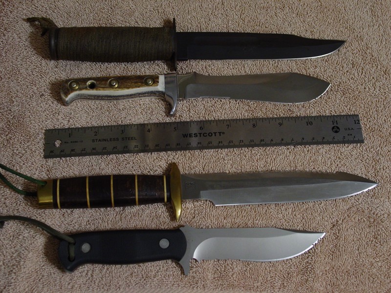 3.  Large fixed blade knives.
